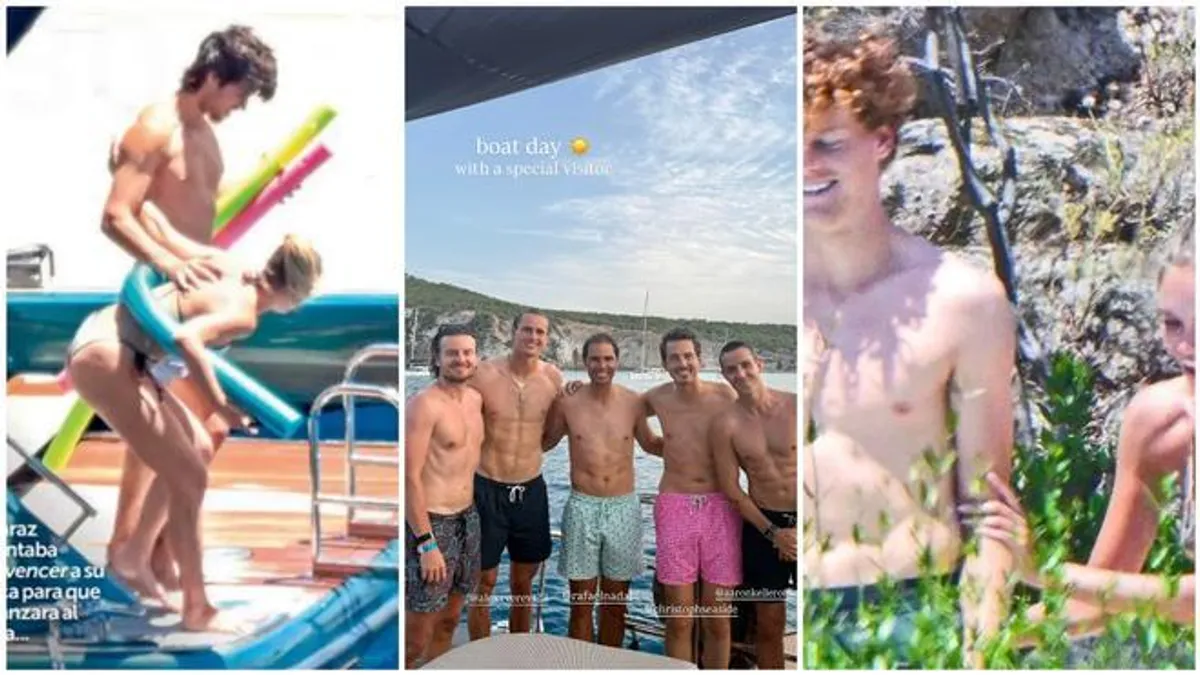 Las vacaciones de las estrellas del tenis: Nadal y Zverev, Alcaraz con compañía y Sinner al volante sin carnet