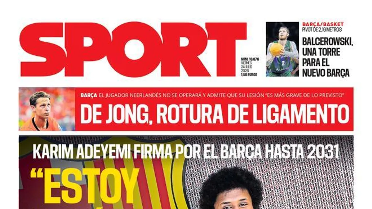 Adeyemi, la nueva apuesta del Barça por Flick; De Jong, KO; Alonso firme en F1