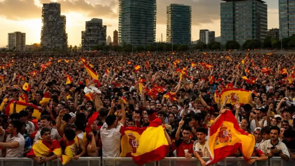 El Fórum de Barcelona, un hervidero de aficionados para la final del Mundial