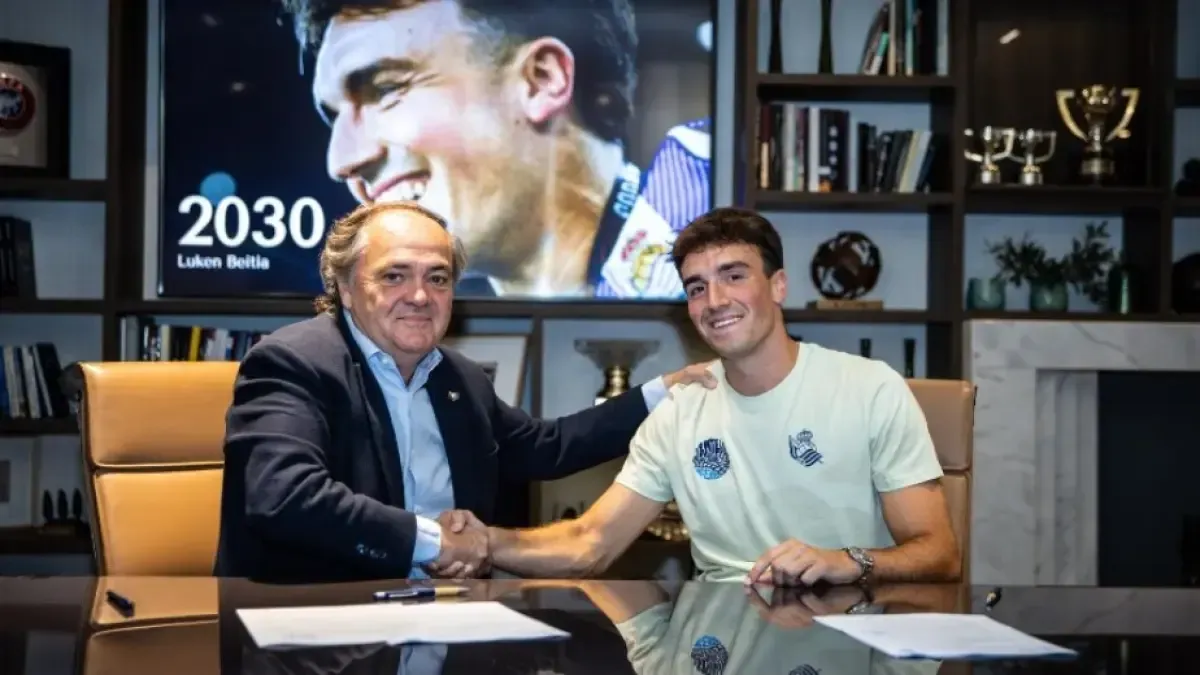 La Real Sociedad asegura a su defensa del futuro: Luken Beitia hasta 2030