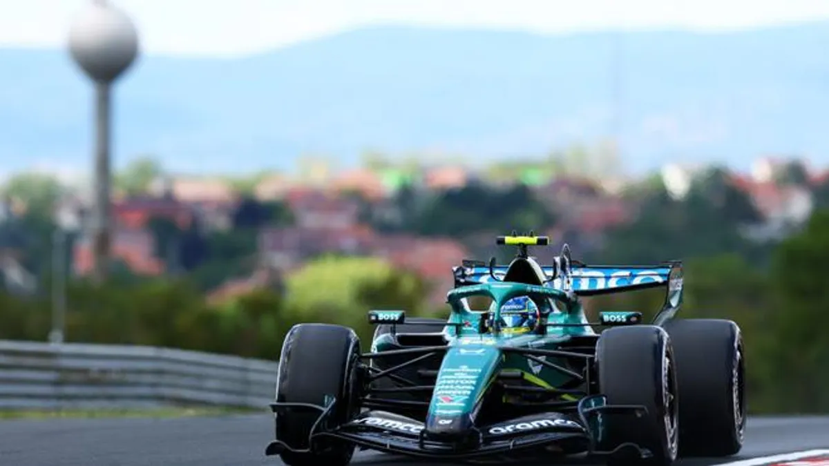 Aston Martin estrena 16 novedades en Hungría y Fernando Alonso muestra cautela