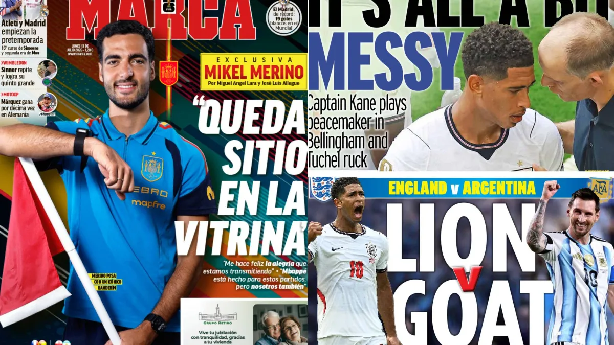 Portadas europeas: España, el león, desafía a Inglaterra, la cabra